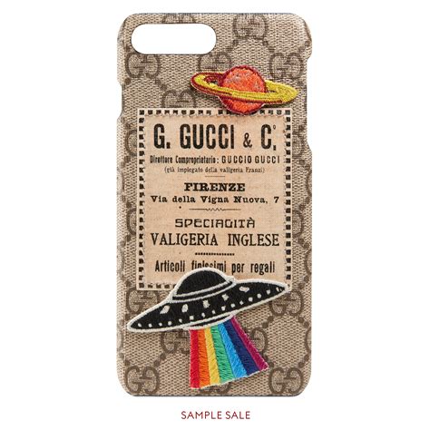 gucci ghost iphone 7 plus case|GUCCI Calfskin GucciGhost iPhone 7/8 Case Blue Agata.